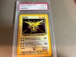 1999 POKEMON GAME #16 ZAPDOS-HOLO PSA 9 - Image 1