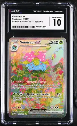 CGC 10 Venusaur 198/165 EX SIR Special Illustration Rare Pokemon S&V 151 - Image 1