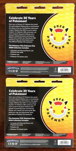 2 X POKEMON TCG - Pokemon Day 2026 - 30th Anniversary Collection - New & Sealed - Image 2