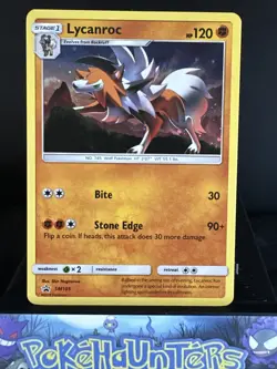 Pokemon Card Lycanroc SM105 Black Star Promo Half Art Near Mint - Image 1
