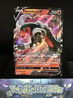 Pokemon Card Houndoom V 021/189 Darkness Ablaze Half Art Holo Ultra Rare NM - Image 1