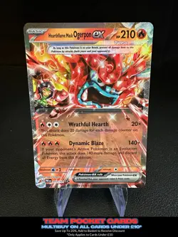Hearthflame Mask Ogerpon Ex 017/131, Prismatic Evolutions, Pokemon, NM - Image 1