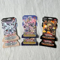 Yu-Gi-Oh Sealed Booster Hangers Lot of 6 BOL TR, Valiant Smashers, LOD 1st Ed - Image 1