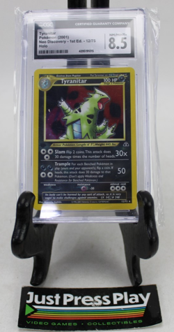 Pokemon Neo Discovery 1st Ed. 12/75 Tyranitar Holo CGC 8.5 NM/MINT+ - Image 1