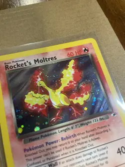 Pokemon TCG Rockets Moltres Holo Rare Card 12/132 Gym Heroes - Image 3