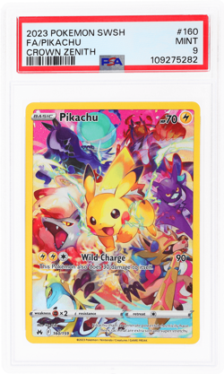 2023 Pokemon Sword and Shield Crown Zenith Pikachu #160 PSA 9 - Image 1