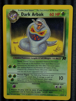 Pokemon Trading Card TCG Team Rocket Dark Arbok 19/82 W Stamp - Image 1