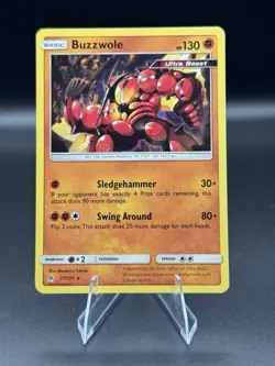Pokemon TCG Forbidden Light - Buzzwole 77/131 - English Common Card NM - Image 1