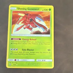 Pokemon TCG Shining Genesect 9/73 Shining Legends Basic Rare Card English 2017 - Image 1