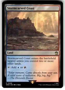 Stormcarved Coast 0308 Non Foil Rare Doctor Who Commander MTG Near Mint - Image 1