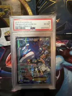 Pokemon TCG Team Aqua's Kyogre-EX Double Crisis Holo Card 6/34 - Image 1