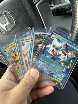 Pokemon Foil Card Lot Pikachu EX Lycanroc Yanma Mega Abomasnow Mega Evolution - Image 1
