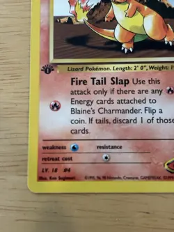 Pokemon TCG Blaine's Charmander Gym Challenge 60/132 1st Edition Basic 50 HP En. - Image 4