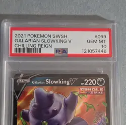 Pokemon TCG Galarian Slowking V Sword & Shield Chilling Reign 178/198 PSA 10 Gem - Image 2