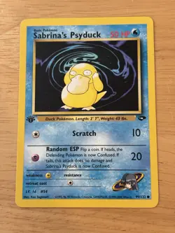 Pokemon TCG Sabrina's Psyduck Gym Challenge 99/132 1st Edition Basic 50 HP Comm. - Image 1