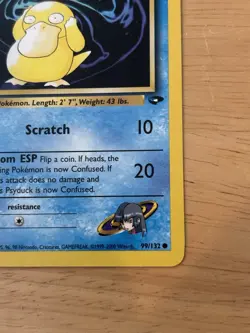 Pokemon TCG Sabrina's Psyduck Gym Challenge 99/132 1st Edition Basic 50 HP Comm. - Image 3