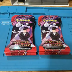 Pokemon TCG Destined Rivals Sleeved Booster Packs Sealed 8 Pack Lot - Image 3