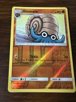 Omanyte 75/181 Sun & Moon Team Up Reverse Holo Pokemon TCG LP - Image 1