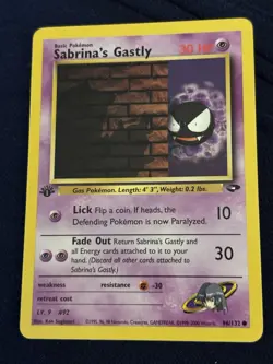 Pokemon TCG Sabrina's Gastly Gym Challenge 1st Edition 96/132 Basic 30 HP - Image 1