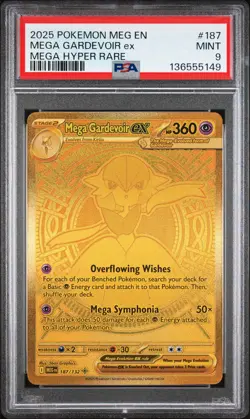 2025 POKEMON MEG EN-MEGA EVOLUTION MEGA HYPER RARE #187 MEGA GARDEVOIR EX PSA 9 - Image 1