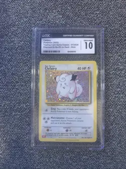 Pokemon TCG CGC 10 Gem Mint Clefairy Holo Rare Classic Collection CLC 013/034 - Image 1