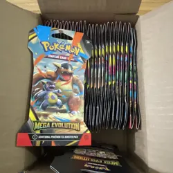 Pokemon TCG Mega Evolution Sleeved Booster Pack Lot of 25 Sealed New - Image 1