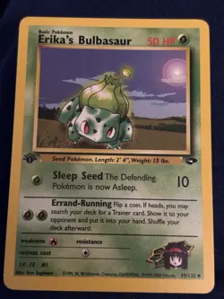 Pokemon TCG Erika's Bulbasaur Gym Challenge 39/132 1st Edition Uncommon 50 HP E. - Image 1