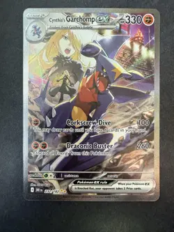 Pokemon Destined Rivals Cynthia's Garchomp EX 232/182 Special Illustration Rare - Image 1