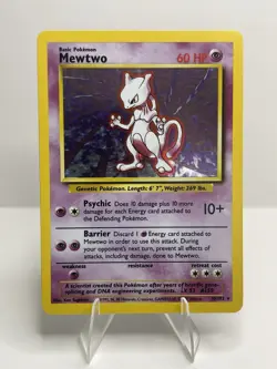 Pokemon TCG Mewtwo Base Set 10/102 Holo 1999-2000 Wizards Base Set Copyright... - Image 1