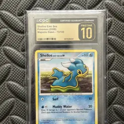 Pokemon TCG Shellos East Sea Mystic Dawn CGC PRISTINE 10 English Graded Slab - Image 3