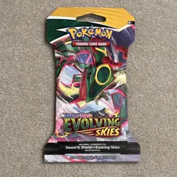 Pokemon Evolving Skies TCG Sleeved Booster Pack Brand New Factory Sealed - Image 1