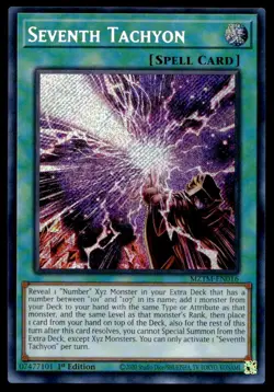 Yu-Gi-Oh TCG Maze of the Master #MZTM-EN016 Seventh Tachyon Secret Rare,1st Ed. - Image 1