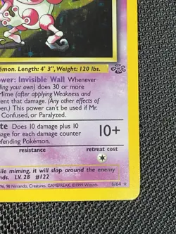 Mr. Mime 6/64 Holo Card Jungle Set 1999 Pokemon WOTC LP/NM - Image 4