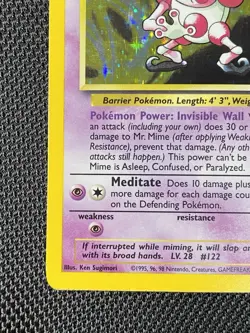 Mr. Mime 6/64 Holo Card Jungle Set 1999 Pokemon WOTC LP/NM - Image 5