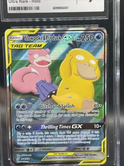Pokemon Unified Minds CGC 9 - 218/236 Alt Full Art - Slowpoke and Psyduck GX - Image 2
