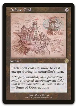 Defense Grid (Schematic) #76 (NM) Brothers' War BRR Magic MTG - Image 1