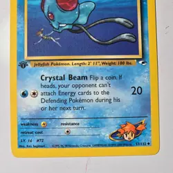 Pokemon Misty’s Tentacool 1st Edition Gym Heroes 57/132 WOTC Uncommon TCG Card - Image 3