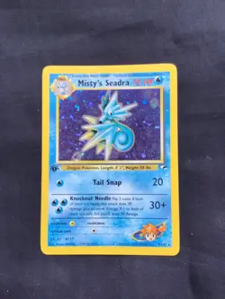 Pokemon Cards: Gym Heroes 1st Edition Rare Holo: Misty's Seadra 9/132 - Image 1