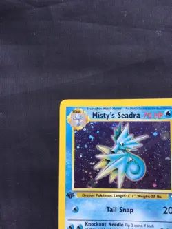 Pokemon Cards: Gym Heroes 1st Edition Rare Holo: Misty's Seadra 9/132 - Image 3