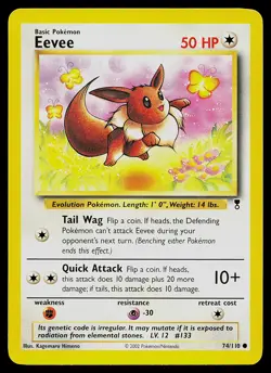 Pokemon Card - Eevee Legendary Collection 74/110 Common - Image 1