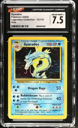 CGC 7.5 Gyarados 2002 Legendary Collection 12/110 Holo Pokemon Card - Image 1