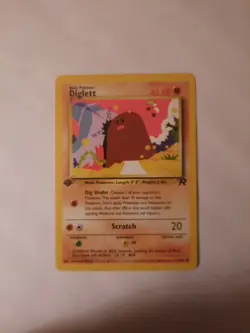 Pokemon Card Team Rocket 1st Edition Regular Finish Diglett 52/82 - Image 3