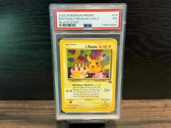 #24 Birthday Pikachu Black Star Promo PSA 7 NM WOTC 2000 - Image 1