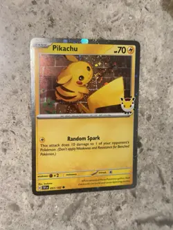 Pokemon Day 30th Anniversary Pikachu 051 /162 Stamped 2026 Promo CHEEK SWIRL 🌀 - Image 1