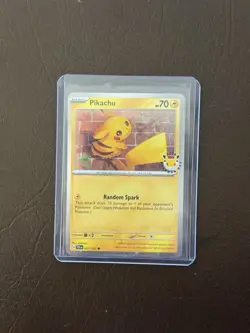 Pokemon Day 30th Anniversary Pikachu 051 /162 Stamped 2026 Promo CHEEK SWIRL 🌀 - Image 2