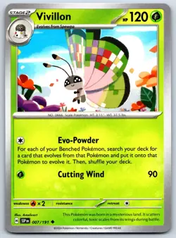 Vivillon - Surging Sparks SSP EN 007/191 Pokemon TCG Card - Image 1