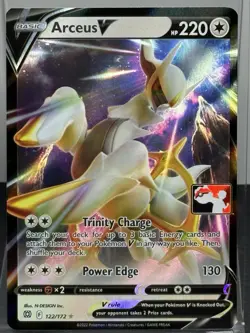 Arceus V 122/172 BRS Prize Pack Play! Pokemon Holo Stamped Light Play LP - Image 1