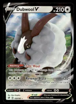 Pokemon TCG SWSH02: Rebel Clash #153/192 Dubwool V NM - Image 1