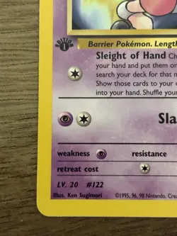 Pokemon TCG Sabrina's Mr. Mime Gym Heroes 94/132 Rare 1st Ed Basic 50 HP - Image 3