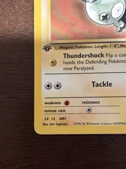 Pokemon TCG Lt. Surge's Magnemite Gym Heroes 80/132 1st Edition Common 40 HP 20. - Image 2